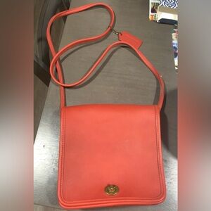 Vintage pre-1994 coach orange shoulder bag
